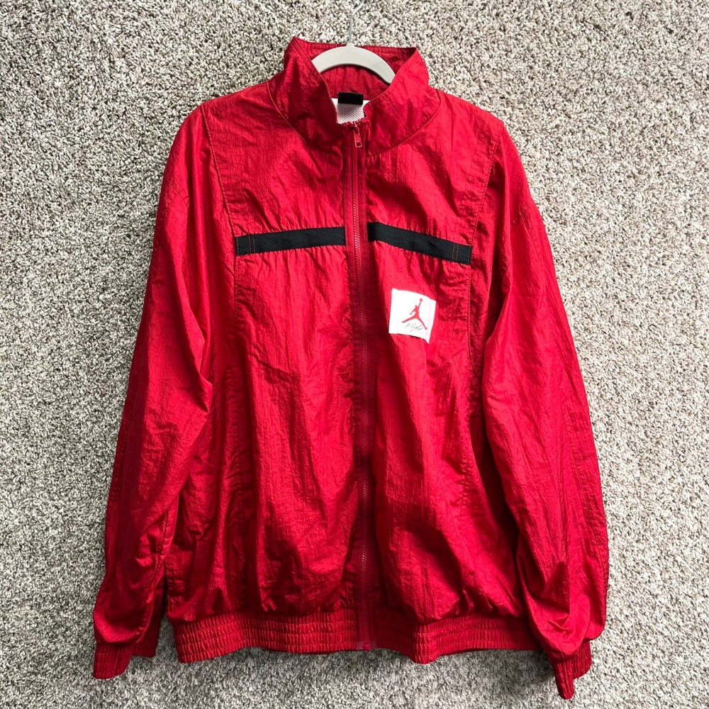 Jordan Jacket Men's 3XL Red Wings of Flight Full Zip Nylon Windbreaker